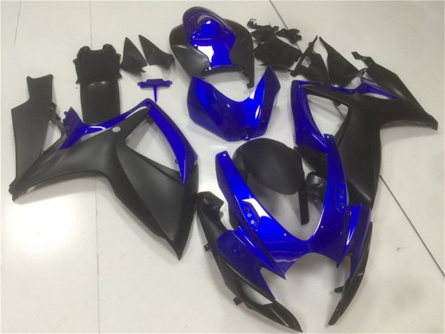 2006-2007 Suzuki GSXR 600/750 Motorcycle Fairings - Blue Matte Black Canada