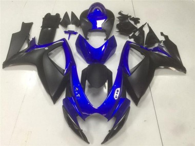 2006-2007 Suzuki GSXR 600/750 Motorcycle Fairings - Blue Matte Black Canada
