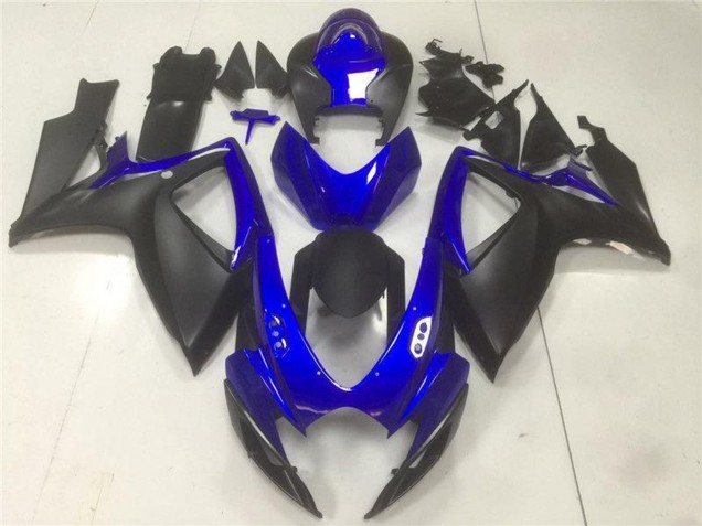 2006-2007 Suzuki GSXR 600/750 Motorcycle Fairings - Blue Matte Black Canada