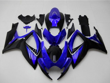 2006-2007 Suzuki GSXR 600/750 Motorcycle Fairings - Blue Glossy Black Canada
