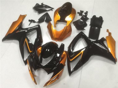 2006-2007 Suzuki GSXR 600/750 Motorcycle Fairings - Orange Glossy Black Canada