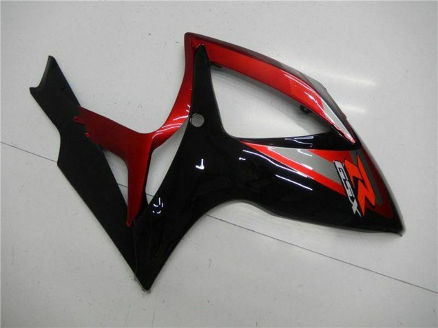 2006-2007 Suzuki GSXR 600/750 Motorcycle Fairing - Red Glossy Black Canada
