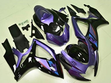 2006-2007 Suzuki GSXR 600/750 Motorcycle Fairings - Purple Glossy Black Blue Canada