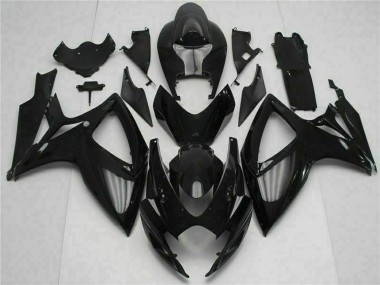2006-2007 Suzuki GSXR 600/750 Motorcycle Fairing Kits - Glossy Black Canada