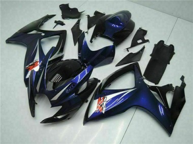 2006-2007 Suzuki GSXR 600/750 Motorcycle Fairings - Glossy Black Blue Canada