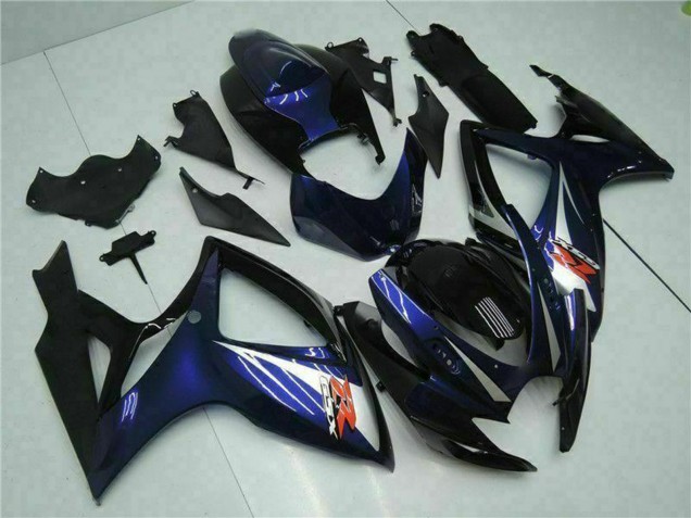 2006-2007 Suzuki GSXR 600/750 Motorcycle Fairings - Glossy Black Blue Canada
