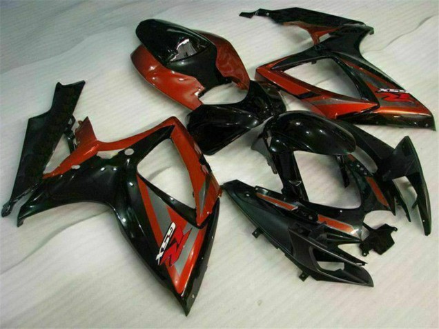2006-2007 Suzuki GSXR 600/750 Motorcycle Fairings - Glossy Black Red Canada