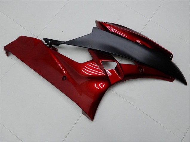 2006-2007 Yamaha YZF R6 Motorcycle Fairing Kits - Red Matte Black Canada