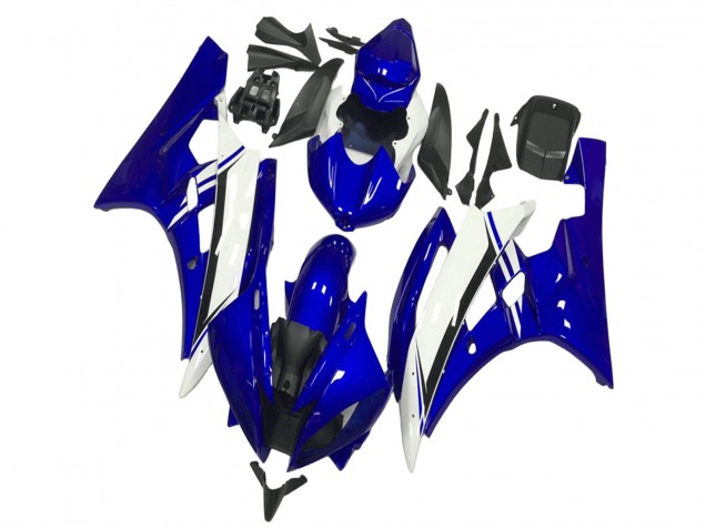 2006-2007 Yamaha YZF R6 Motorcycle Fairings - Blue White Black Canada