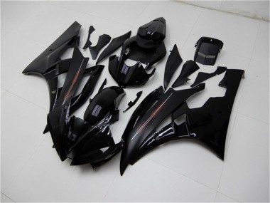 2006-2007 Yamaha YZF R6 Motorcycle Fairing Kits - Glossy Black Matte Black Canada