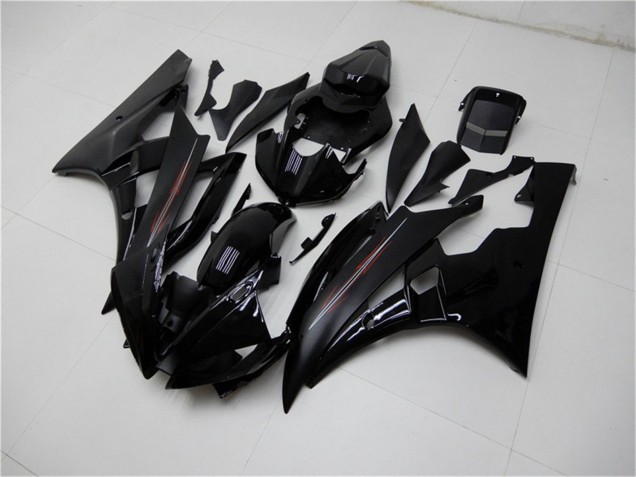 2006-2007 Yamaha YZF R6 Motorcycle Fairing Kits - Glossy Black Matte Black Canada