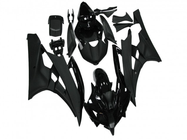 2006-2007 Yamaha YZF R6 Motorcycle Fairing - Glossy Black Matte Black Canada