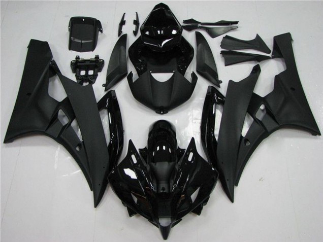 2006-2007 Yamaha YZF R6 Motorcycle Fairing - Glossy Black Matte Black Canada