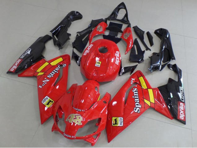 2006-2011 Aprilia RS125 Motorcycle Fairings - Red Black Yellow Canada