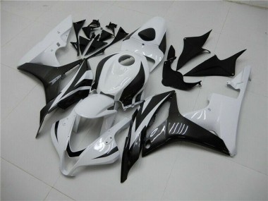 2007-2008 Honda CBR600RR Bike Fairings - White Glossy Black Canada