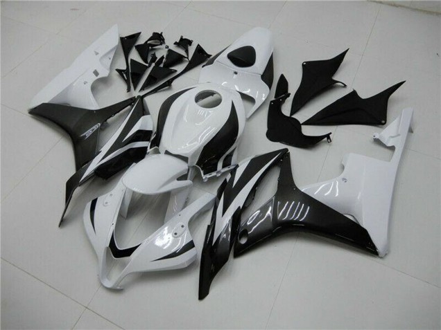 2007-2008 Honda CBR600RR Bike Fairings - White Glossy Black Canada