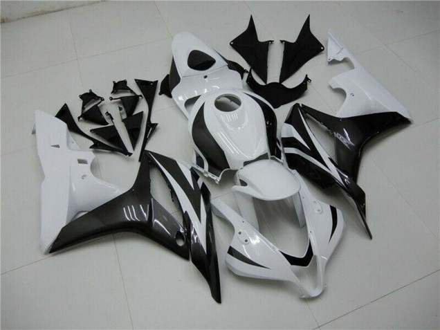 2007-2008 Honda CBR600RR Bike Fairings - White Glossy Black Canada