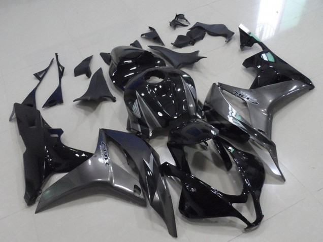 2007-2008 Honda CBR600RR Motorcycle Fairings - Grey Glossy Black Canada