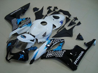 2007-2008 Honda CBR600RR Motorcycle Fairing Kits - White Blue Glossy Black Canada