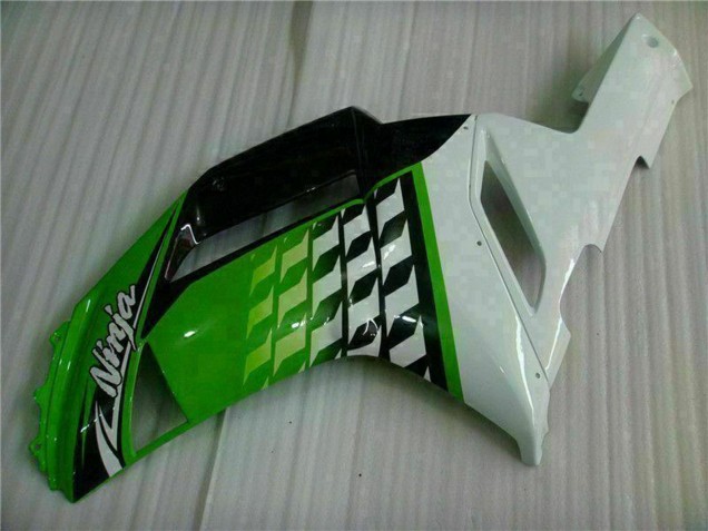 2007-2008 Kawasaki ZX6R Motorcycle Fairings - Green White Ninja Canada