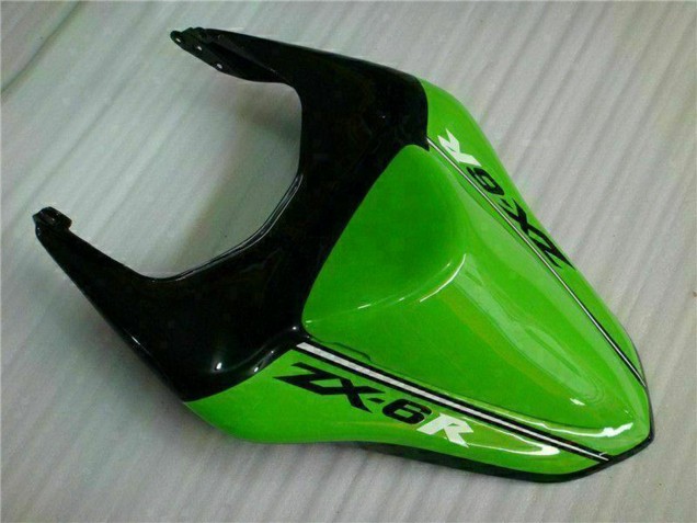 2007-2008 Kawasaki ZX6R Motorcycle Fairings - Green White Ninja Canada