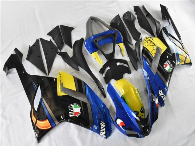2007-2008 Kawasaki ZX6R Motorcycle Fairings - Blue Shark Canada