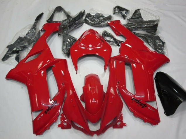 2007-2008 Kawasaki ZX6R Motorcycle Fairings - Red Canada