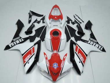 2007-2008 Yamaha YZF R1 Motorcycle Fairings - White Red Glossy Black Canada