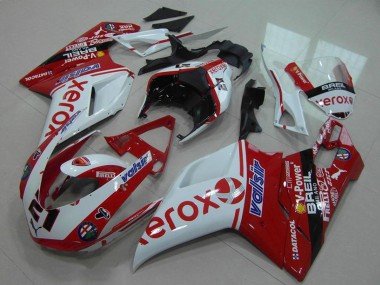 2007-2014 Ducati 848 1098 1198 Motorcycle Fairing - White Red Glossy Black Valsir Xerox OEM Style 21 Canada