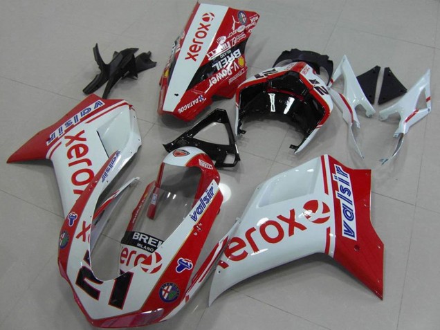 2007-2014 Ducati 848 1098 1198 Motorcycle Fairings - White Red Glossy Black Valsir Xerox OEM Style 21 Canada