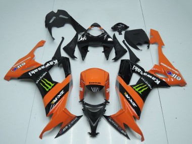 2008-2010 Kawasaki ZX10R Motorcycle Fairings - Orange Black Green Monster Canada