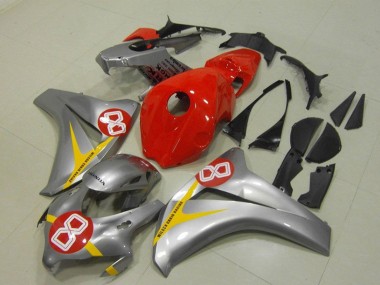 2008-2011 Honda CBR1000RR Motorcycle Fairings - Silver Red Yellow 8 Canada