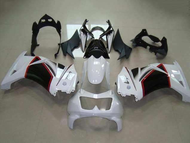 2008-2012 Kawasaki ZX250R Motorcycle Fairings - White Red Glossy Black Canada
