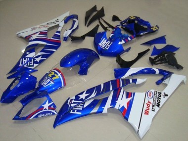 2008-2016 Yamaha YZF R6 Motorcycle Fairings - White Blue Fiat Motul Michelin 27 Canada