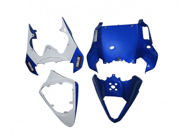 2008-2016 Yamaha YZF R6 Motorcycle Fairings - White Blue Matte Black Yamalube Canada