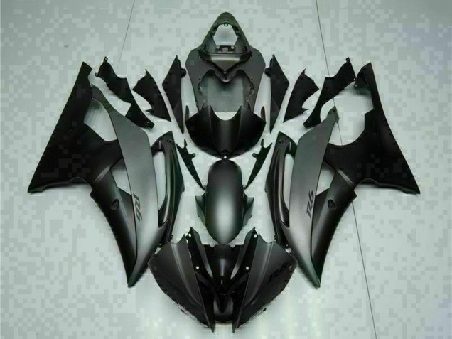 2008-2016 Yamaha YZF R6 Motorcycle Fairings - Grey Matte Black Canada