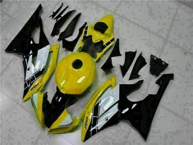 2008-2016 Yamaha YZF R6 Motorcycle Fairings - Yellow White Glossy Black Canada