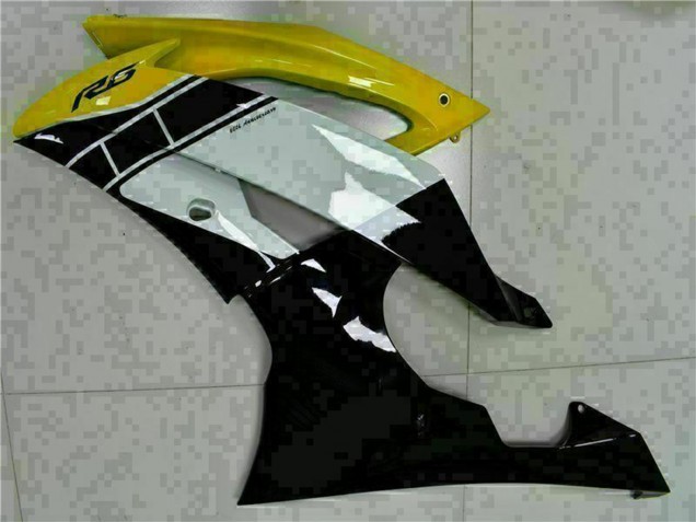 2008-2016 Yamaha YZF R6 Motorcycle Fairings - Yellow White Glossy Black Canada