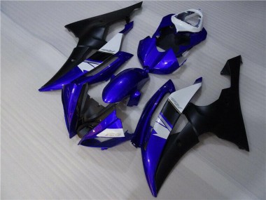 2008-2016 Yamaha YZF R6 Motorcycle Fairings - White Blue Matte Black Canada