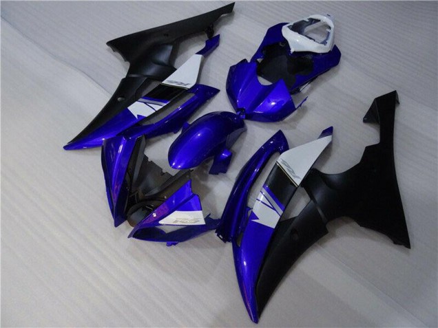 2008-2016 Yamaha YZF R6 Motorcycle Fairings - White Blue Matte Black Canada