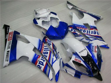2008-2016 Yamaha YZF R6 Motorcycle Fairings - White Blue Red Sterilgarda Volvo Fimer Yamalube Canada