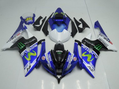 2008-2016 Yamaha YZF R6 Motorcycle Fairings - Blue White Glossy Black Green Monster MoviStar Yamalube ENEOS Canada