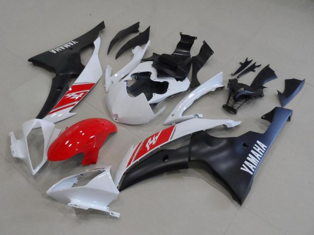 2008-2016 Yamaha YZF R6 Motorcycle Fairing Kits - White Red Matte Black Canada