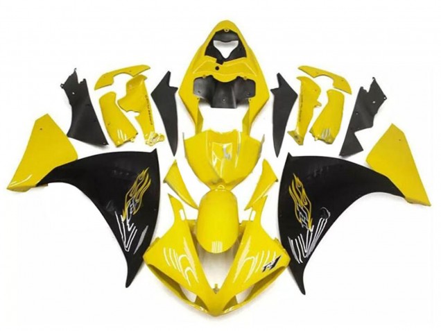2009-2011 Yamaha YZF R1 Motorcycle Fairings - Yellow Black Canada
