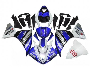 2009-2011 Yamaha YZF R1 Motorcycle Fairings - White Blue Black Yamalube ENEOS M1 Canada
