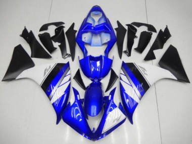 2009-2011 Yamaha YZF R1 Motorcycle Fairings - Blue White Matte Black Canada