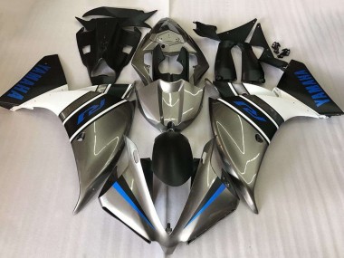 2009-2011 Yamaha YZF R1 Motorcycle Fairings - Silver White Blue Canada