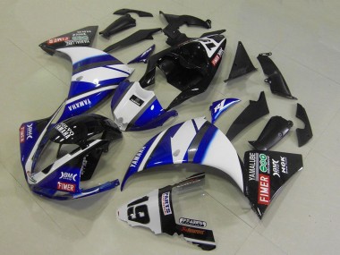 2009-2011 Yamaha YZF R1 Motorcycle Fairings - White Blue Black Fimer Yamalube Canada