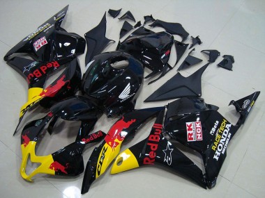 2009-2012 Honda CBR600RR Motorcycle Fairing - Glossy Black Yellow Red Bull Canada