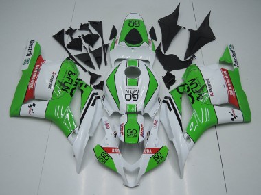 2009-2012 Honda CBR600RR Motorcycle Fairings - White Green Red Go Fun Canada